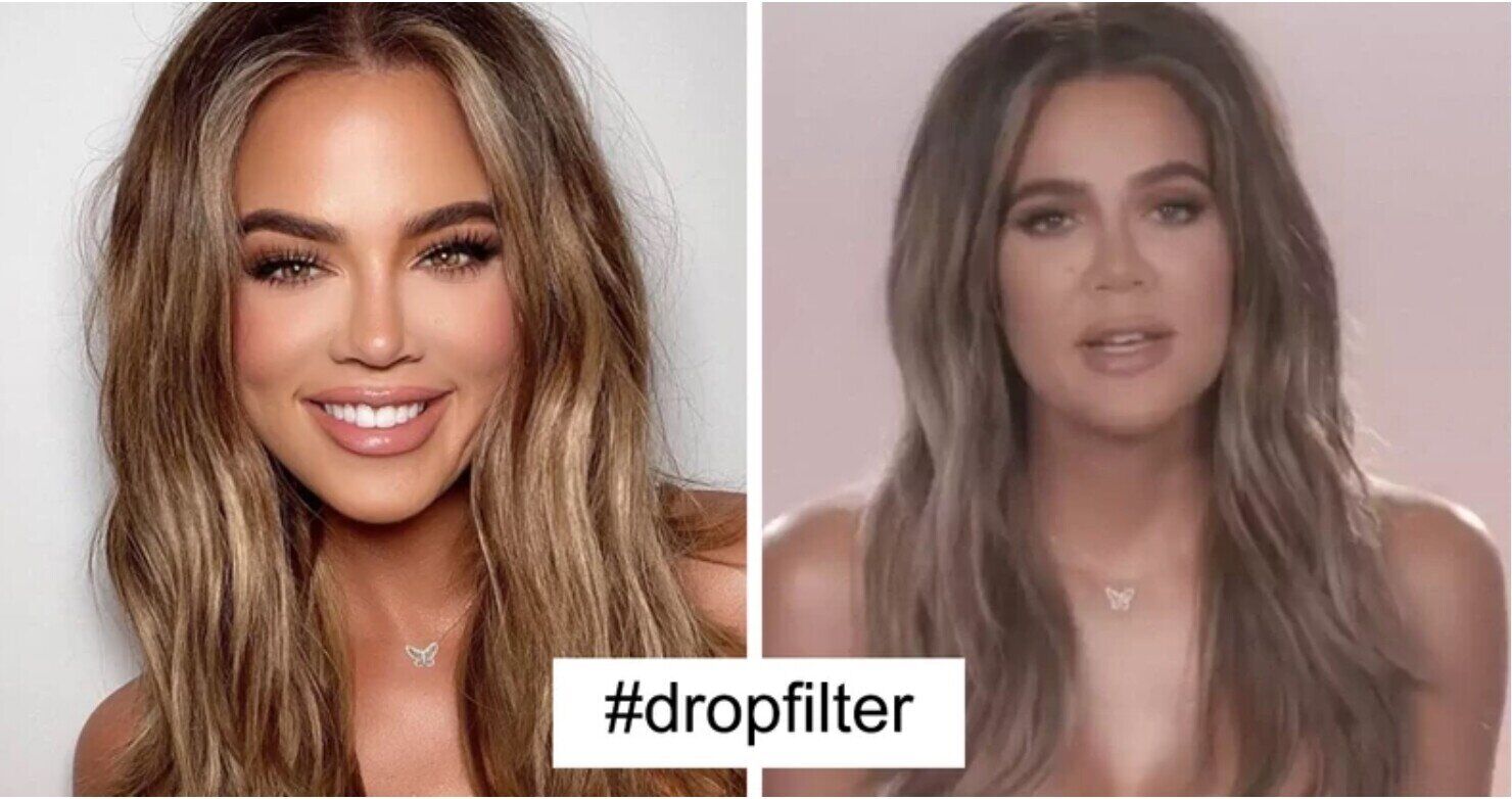 Khloe Kardashian was in the news for face tuning her pictures [Demiked]