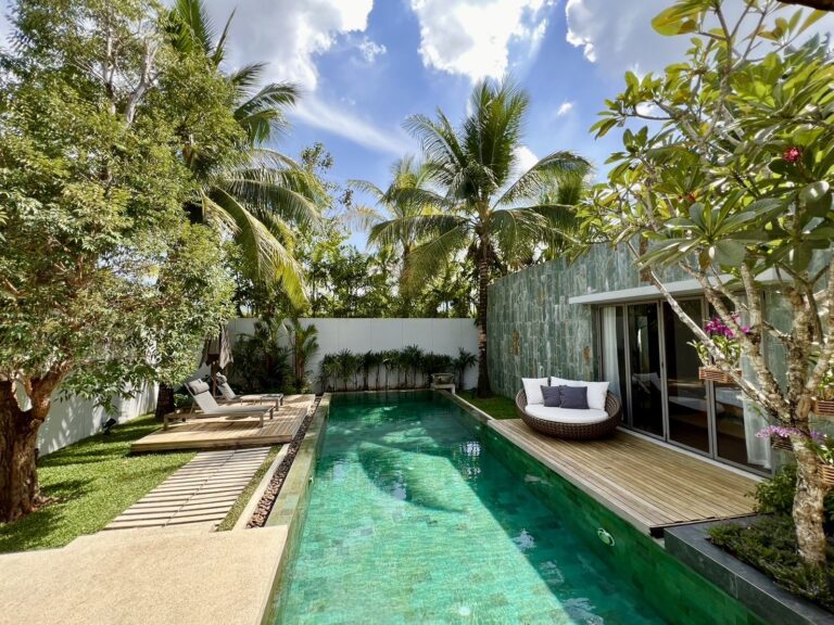 Private pool and tropical garden at a Phuket villa, Phuket Property Group listing