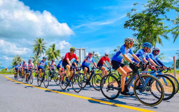 Group cycling tour along Phuket's coast with Siam Bike Tours